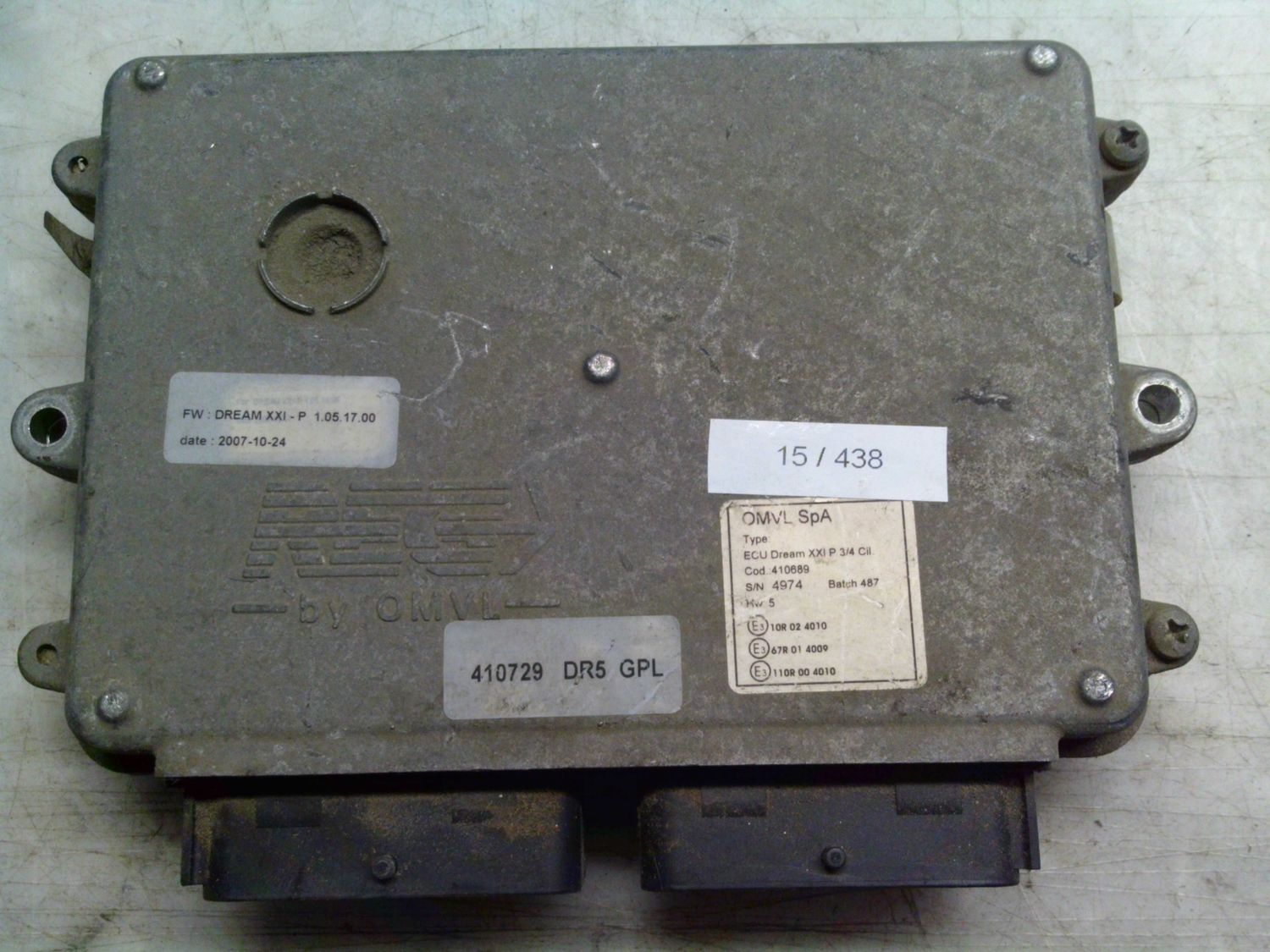 15-438 Centralina Gas GPL Omvl 410689   ECU DREAM XXI P 3/4 CILINDRI    DR Benzina / GPL 5