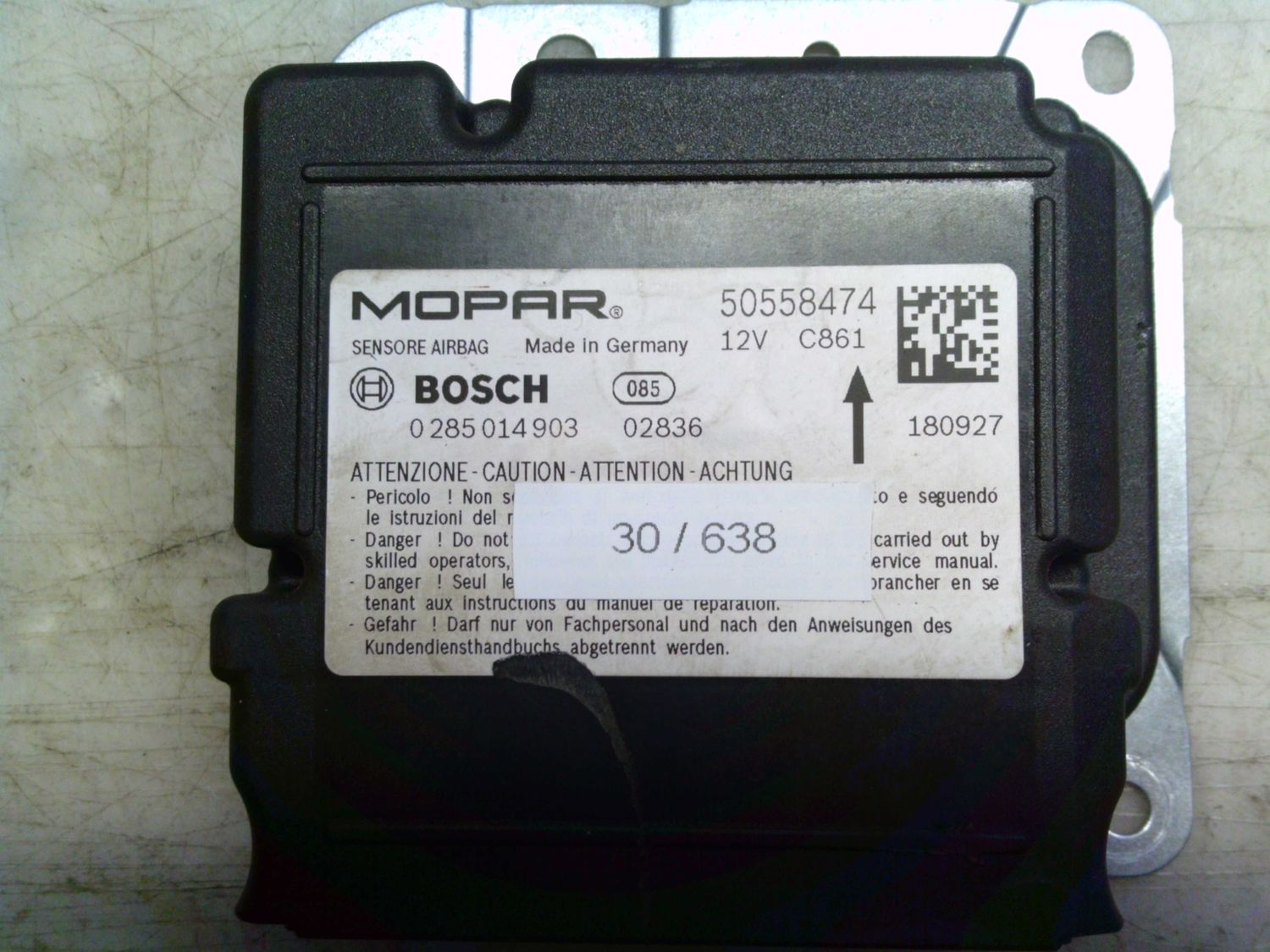 30-638 Centralina Airbag Bosch 0 285 014 903 0285014903 50558474 C861   ALFA ROMEO  STELVIO