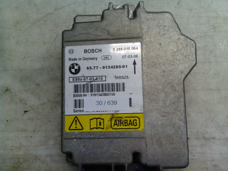 30-639 Centralina Airbag Bosch 0 285 010 064 0285010064 65.77-9134280-01 E89X-07-03-410 3191428001W  BMW  Serie 3