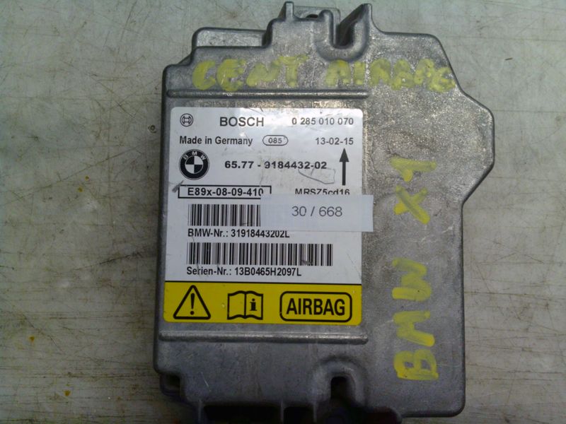 30-668 Centralina Airbag Bosch 0 285 010 070 0285010070 65.77-9184432-02 E89X-08-09-410 31918443202L  BMW  Serie 3