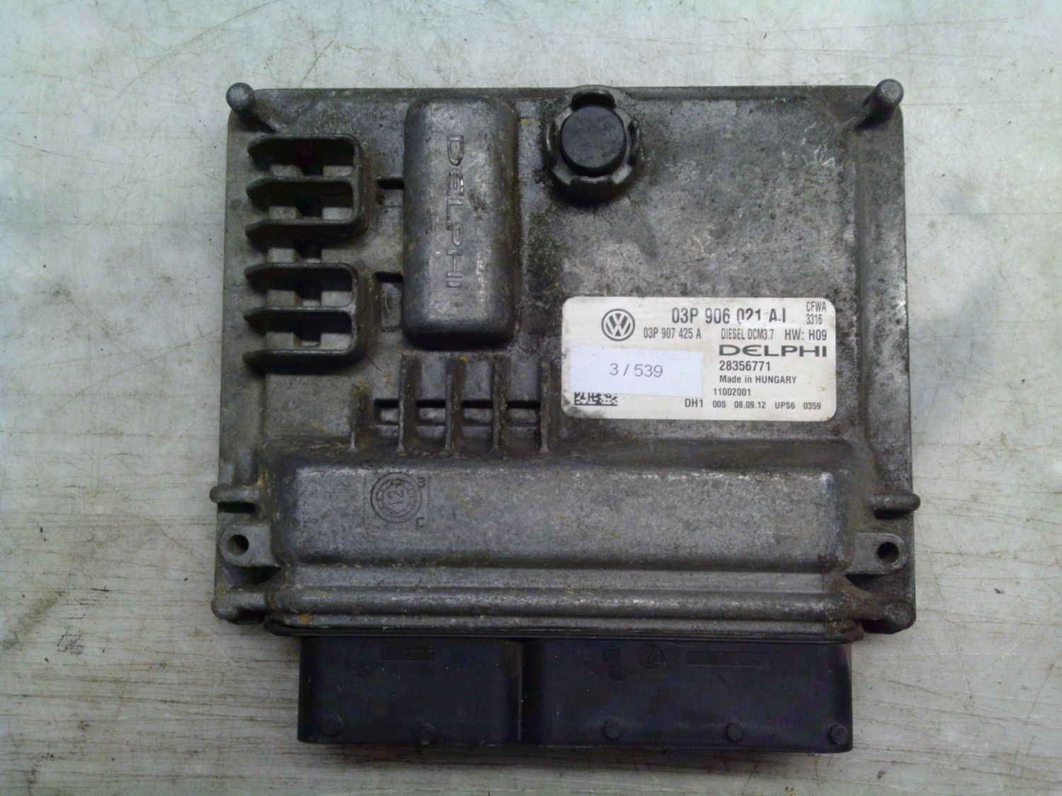 3-539 Centralina Motore Delphi 03P 906 021 AJ 03P906021AJ 28356771  DCM3.7 HW : H09 VOLKSWAGEN Diesel Varie