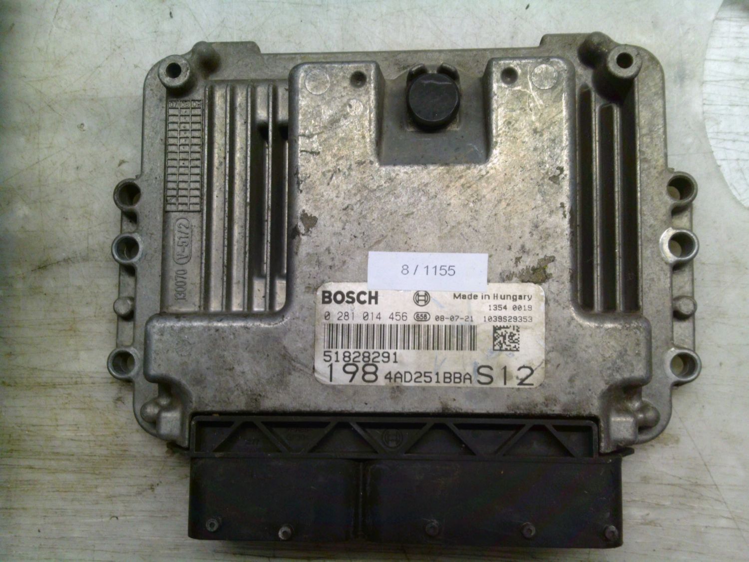 8-1155 Centralina Motore Bosch 0 281 014 456 0281014456 51828291 1039S29353 198 4AD251BBA S12  FIAT Diesel BRAVO_BRAVA