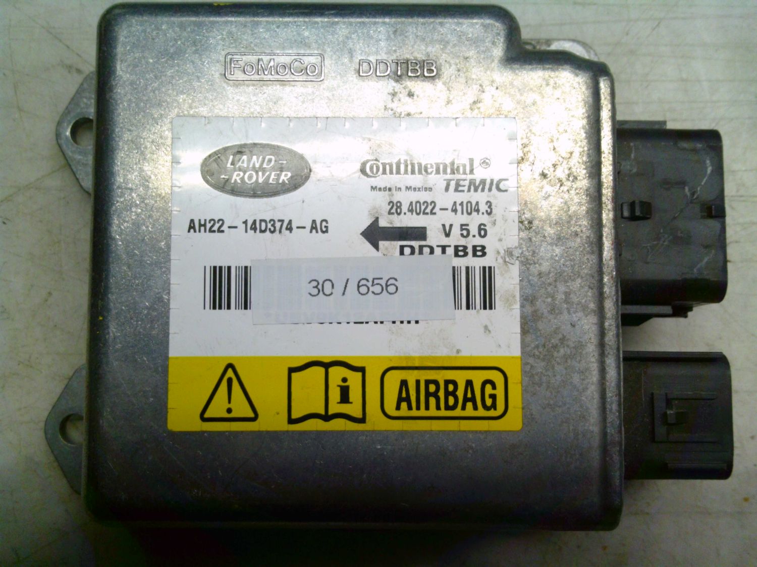 30-656 Centralina Airbag Continental AH22-14D374-AG AH2214D374AG 28.4022-4104.3 DDTBB   LAND ROVER  Discovery