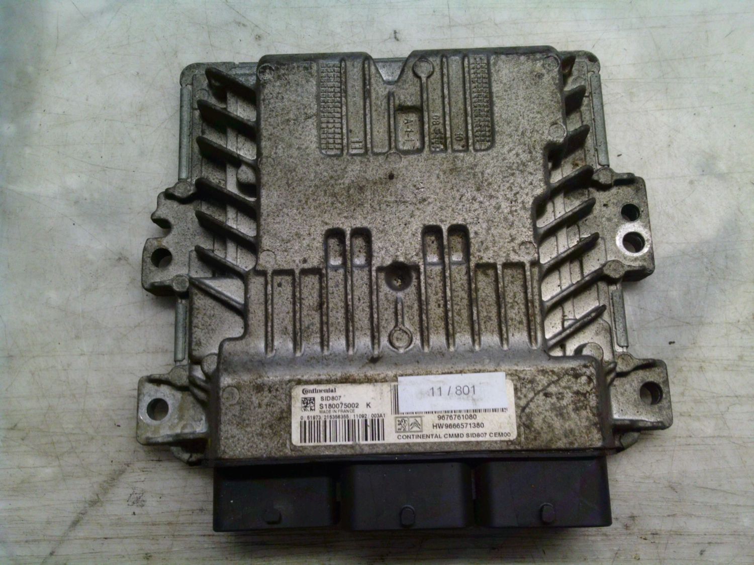 11-801 Centralina Motore Continental S180075002 K S180075002K 9676761080 HW 9666571380 SID807 CMMD SID807 CEM00 PEUGEOT Diesel 508