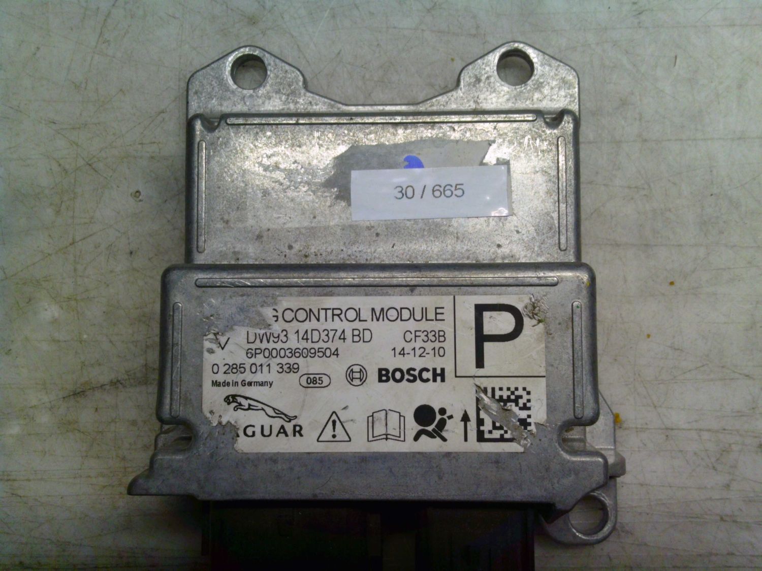 30-665 Centralina Airbag Bosch 0 285 011 339 0285011339 DW93 14D374 BD CF33B   JAGUAR  XF