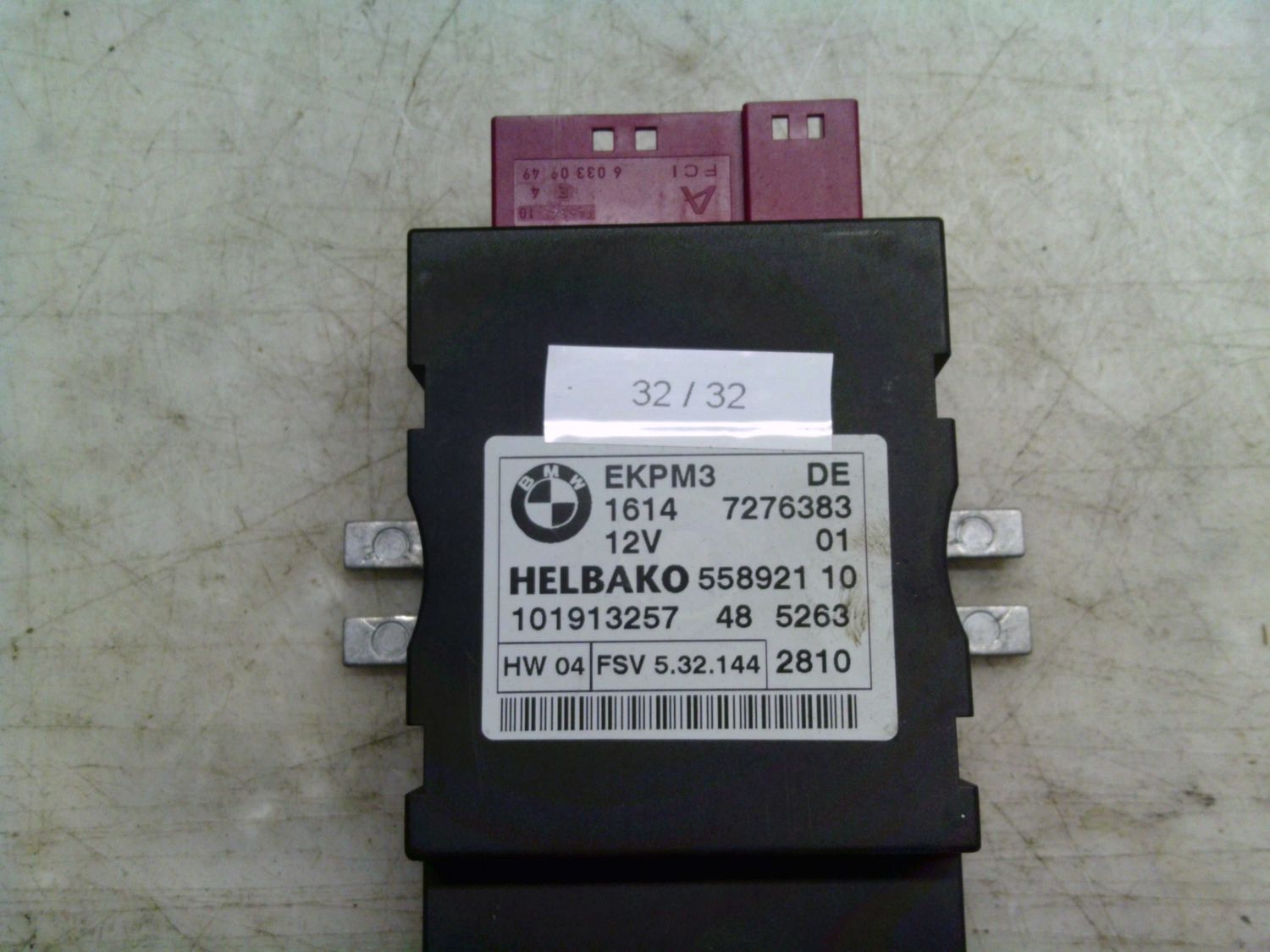 32-32 Centralina Pompa Alimentazione Helbako EKPM3   558921 10 HW : 04 SW : 5.32.144  BMW Diesel X 1