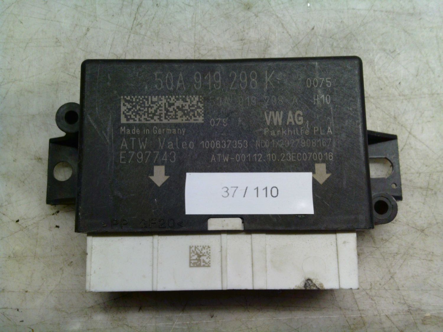 37-110 Centralina sensori parcheggio Valeo 5QA 919 298 K 5QA919298K 100637353    VOLKSWAGEN  VARIE