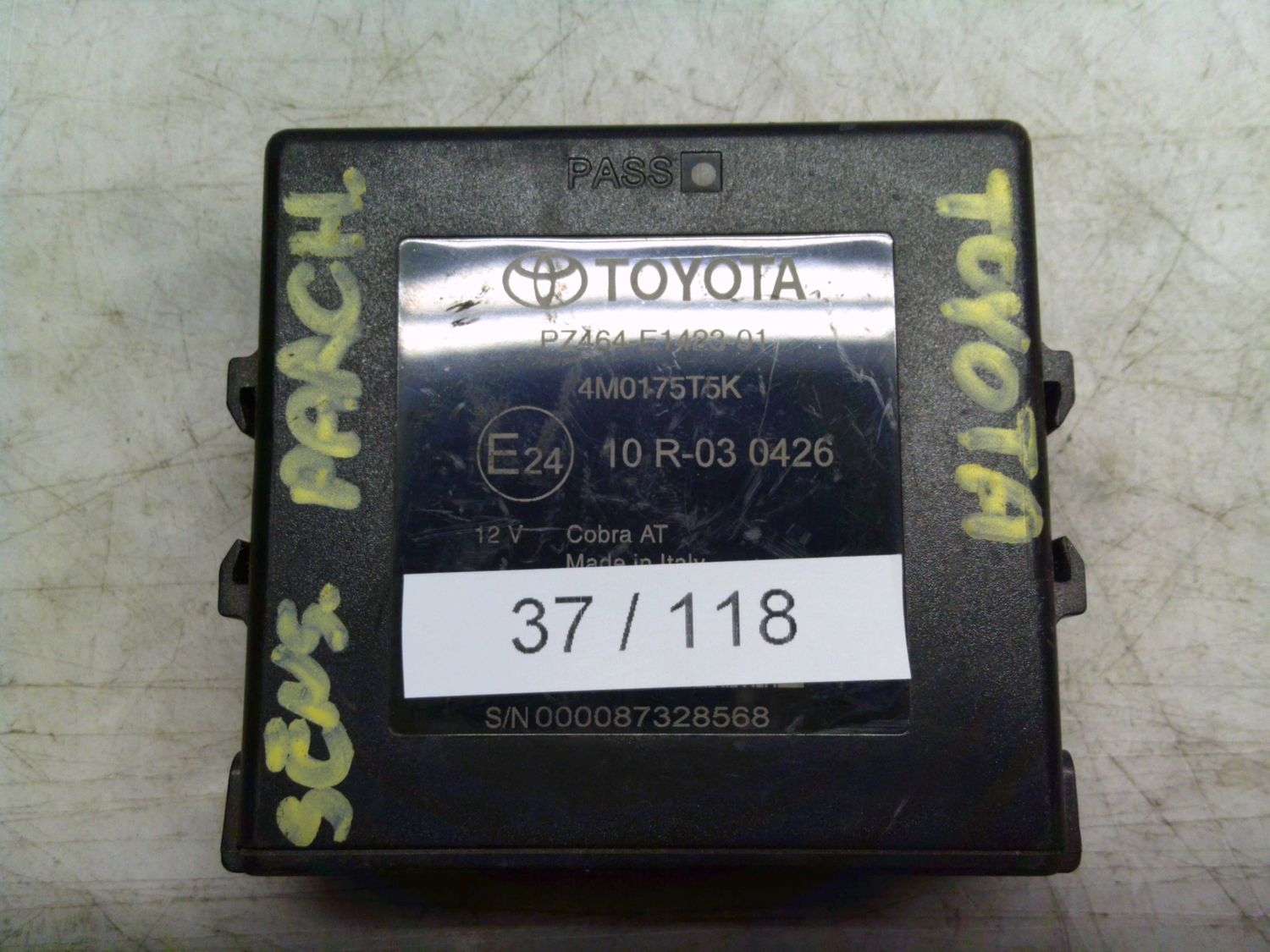 37-118 Centralina Sensori Parcheggio Toyota PZ464-E1423-01 PZ464E142301 4M0175T5K    TOYOTA  VARIE