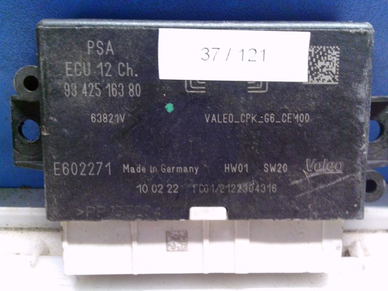 37-121 Centralina sensori parcheggio Bosch 93 425 163 80 9342516380 63821V E602271 VALEO_CPK_G6_CEM00  OPEL  MOKKA