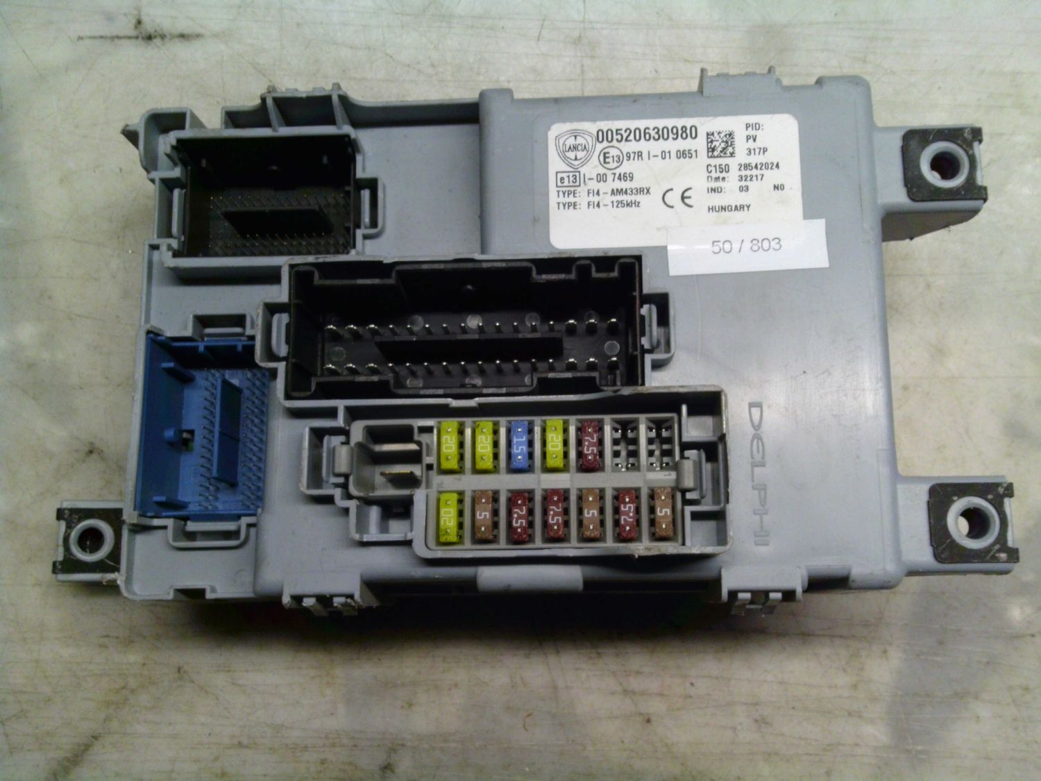 50-803 Body Computer Delphi 00520630980   28542024    LANCIA Benzina Ypsilon