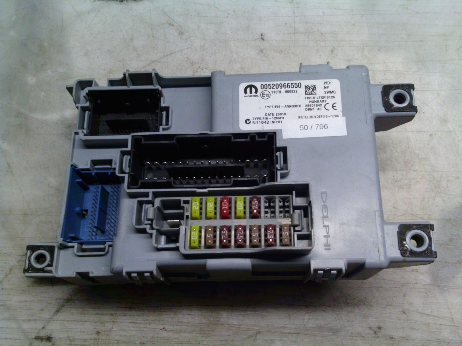 50-796 Body Computer Mopar 28601642   00520966550     ALFA ROMEO / FIAT / LANCIA Benzina Varie