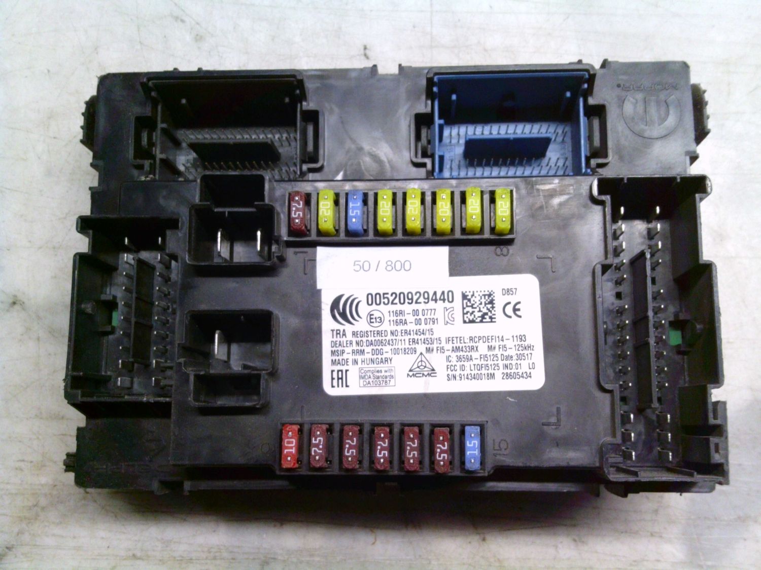 50-800 Body Computer Mopar 00520929440   28605434    JEEP Diesel Renegade