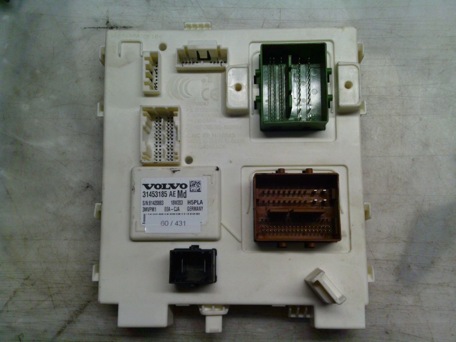 60-431 Scatola Fusibili Volvo 31453185   H5PLA 3MVPM1   VOLVO Diesel XC 40