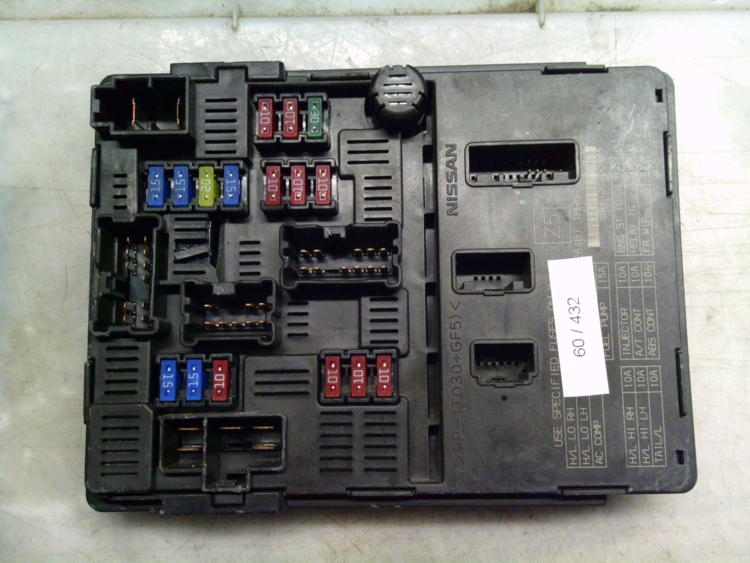60-432 Scatola Fusibili Nissan 284B7 1HR6A 284B71HR6A     NISSAN Benzina Micra