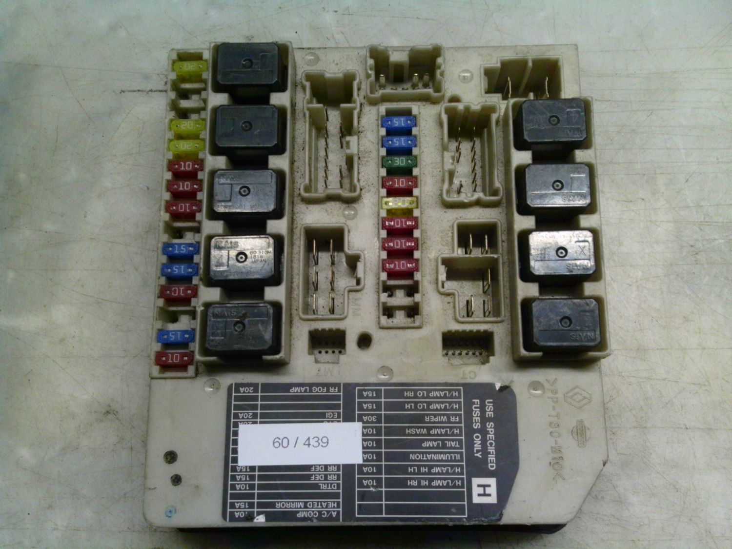 60-439 Scatola Fusibili Nissan 284B7AX620   4J08    NISSAN  Micra