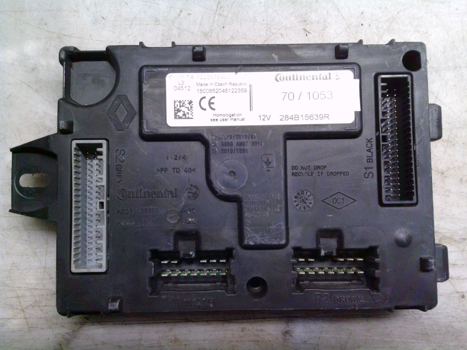 70-1053 Centralina Modulo Confort Continental A2C86184601   BCM T4 L3 284B15639R   RENAULT  Varie