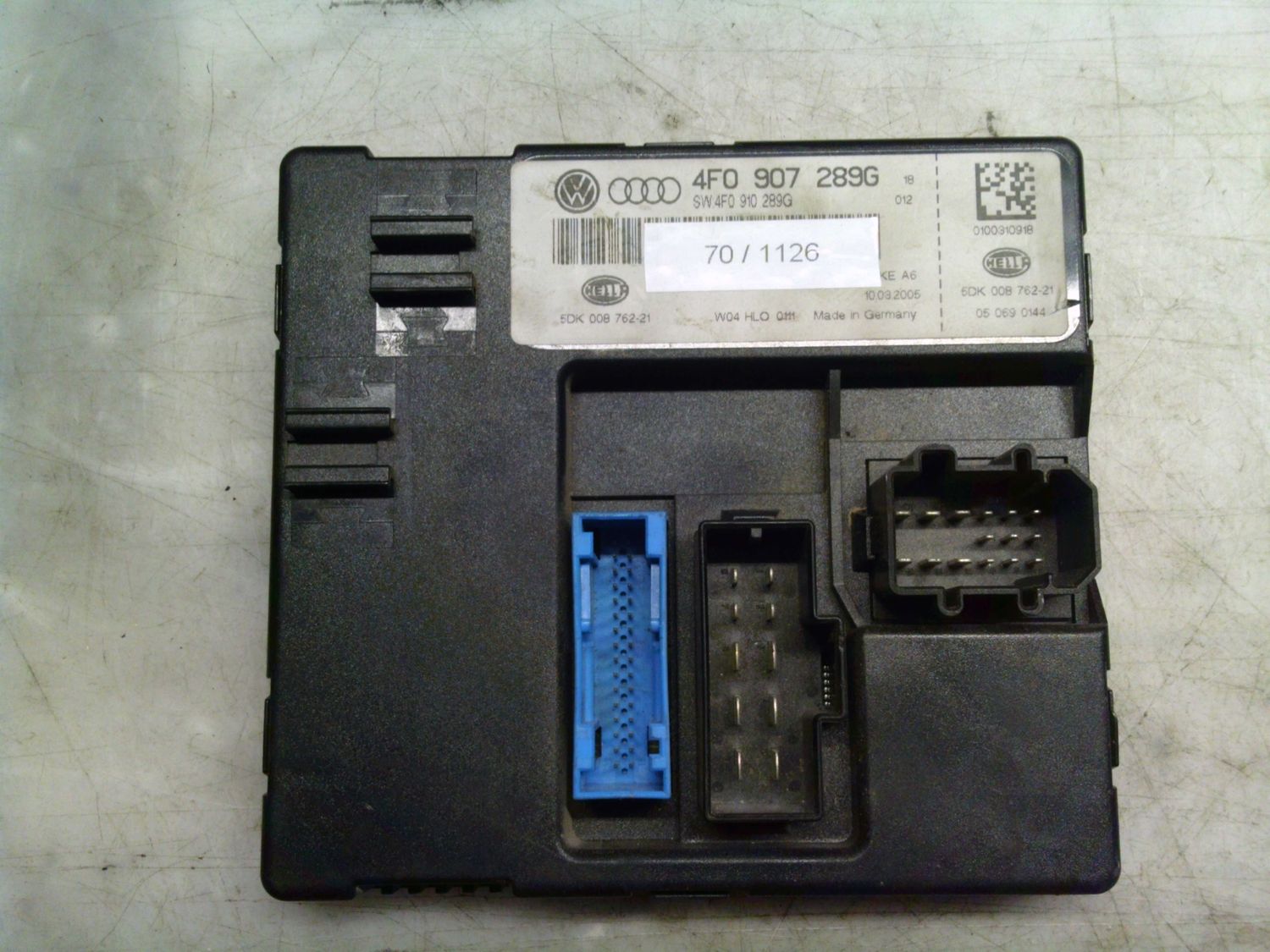 70-1126 Centralina Modulo Confort Hella Kg 4F0 907 289G 4F0907289G 4F0 910 289 G 5DK 008 762-21   AUDI  A 6