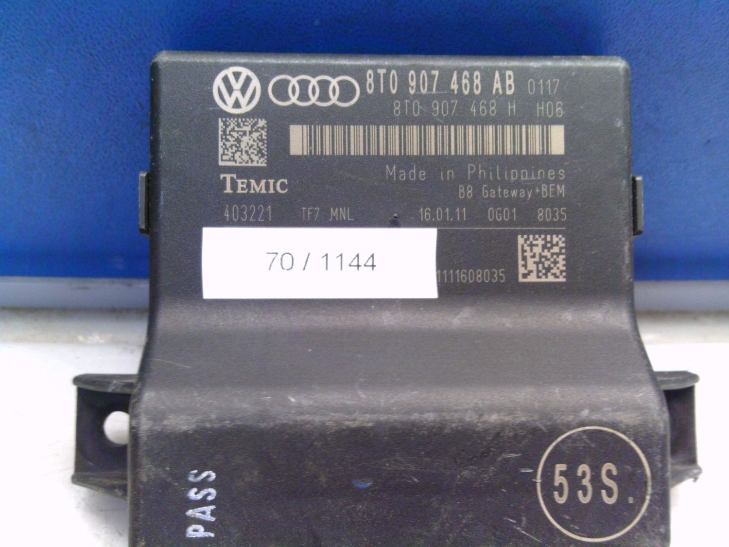 70-1144 Modulo Gateway Temic 8T0 907 468 AB 8T0907468AB 403221    AUDI  A 4