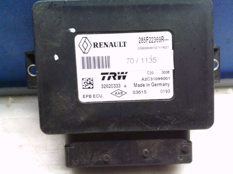 70-1135 Modulo Controllo Freno a Mano Trw 285F22369R   230406-111 EPB5 ECU HW: C2.0 SW: S005 RENAULT  SCENIC