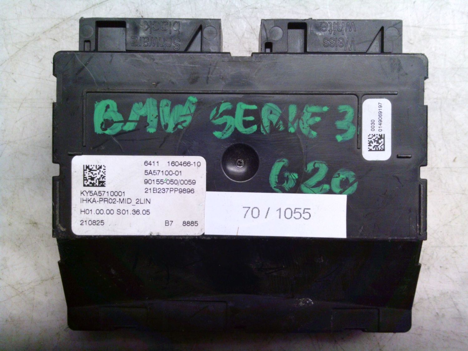 70-1055 Modulo Controllo Aria Condizionata Bmw 6411 160466-10 641116046610 5A57100-01 IHKA-PR02-MID   BMW  SERIE 3