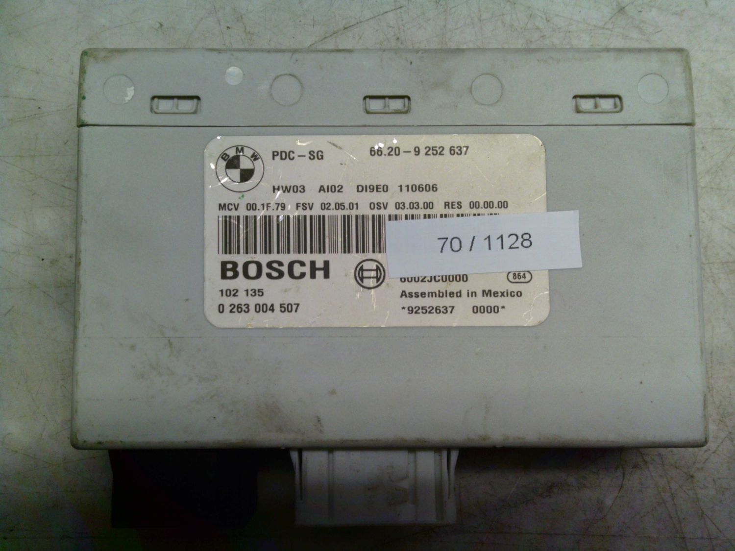 70-1128 Modulo Di Controllo Bosch 0 263 004 507 0263004507 PDC-SG 66.20-9252637   BMW  Varie