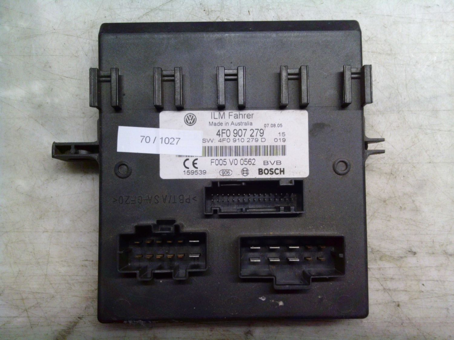 70-1027 Centralina Modulo Confort Bosch 4F0 907 279 4F0907279 F005 V0 0562 SW : 4F0 910 279 D 019   AUDI Diesel A 6