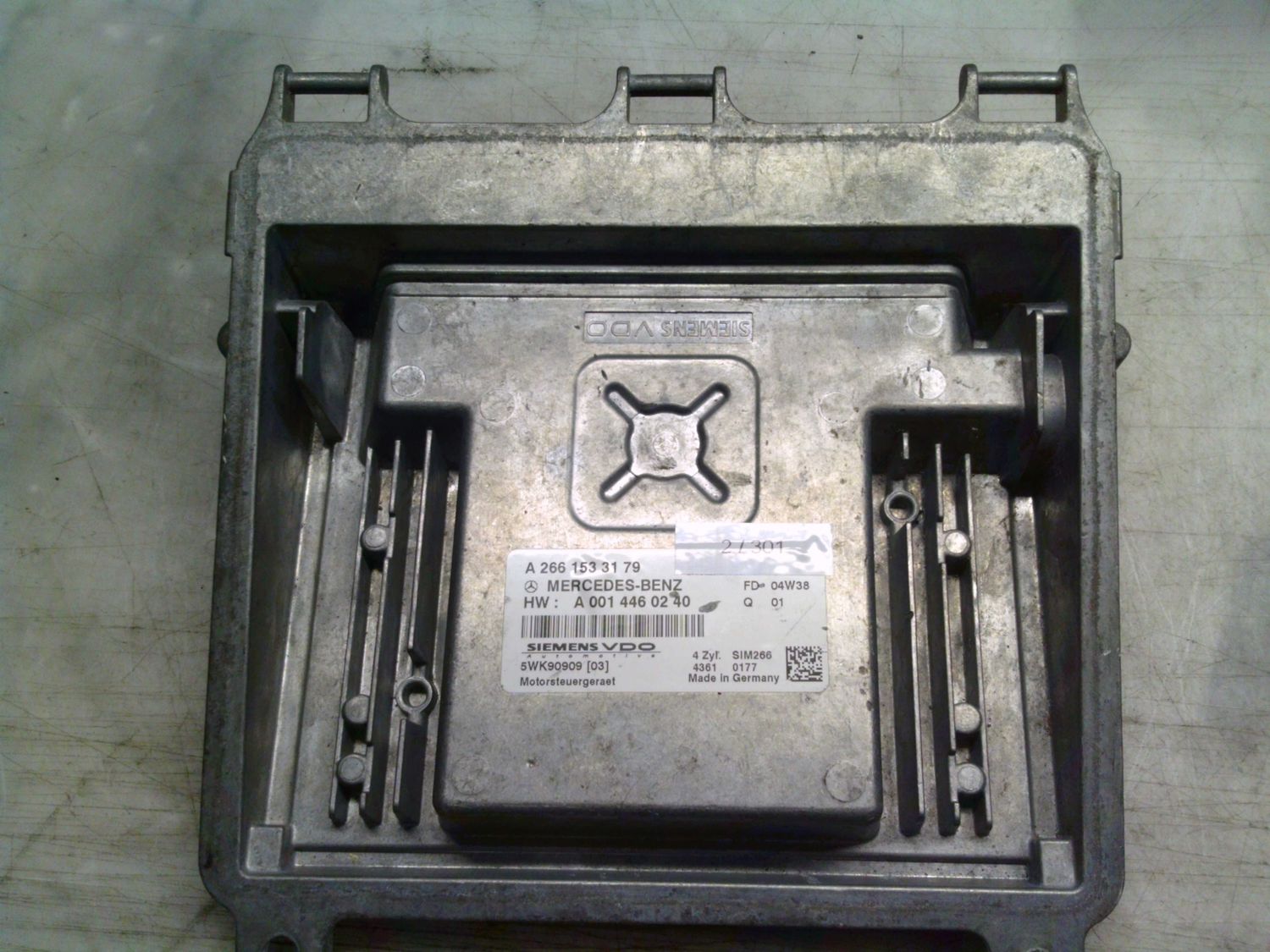 2-301 Centralina Motore Siemens 5WK90909   A 266 153 31 79 SIM266 A 001 446 02 40  MERCEDES Benzina Classe A