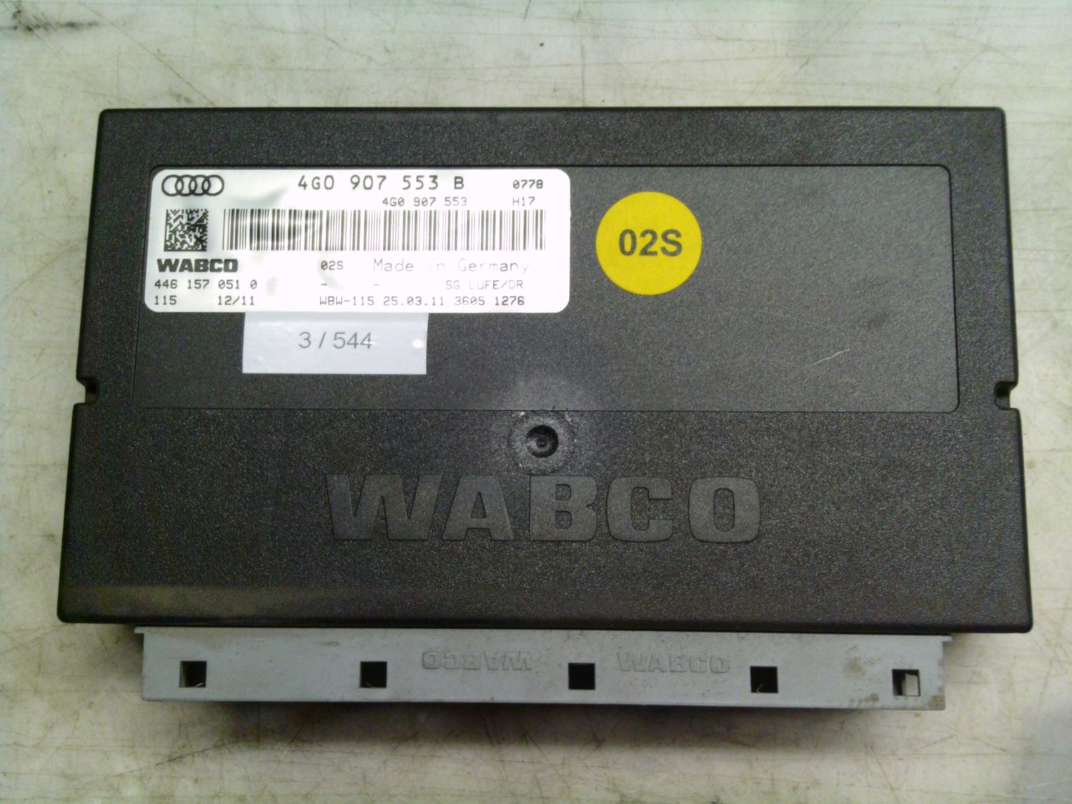 3-544 Centralina Sospensioni Wabco 4G0 907 553 B 4G0907553B 4461570510    AUDI  A 7