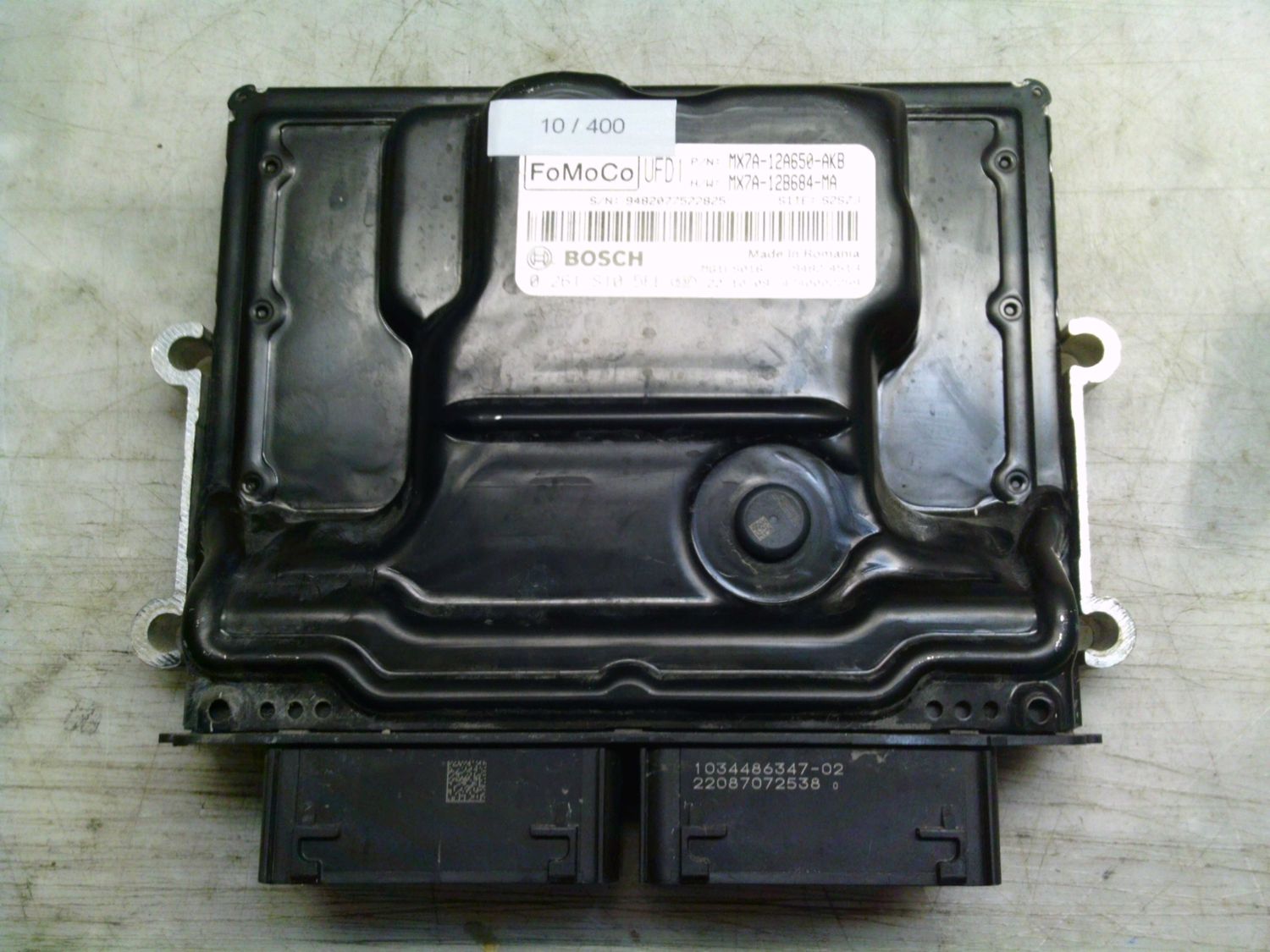 10-400 Centralina Motore Bosch 0 261 S10 5FE 0261S105FE MX7A-12A650-AKB MX7A-12B684-MA 4740002259 MG1CS016 FORD Elettrica / Benzina PUMA