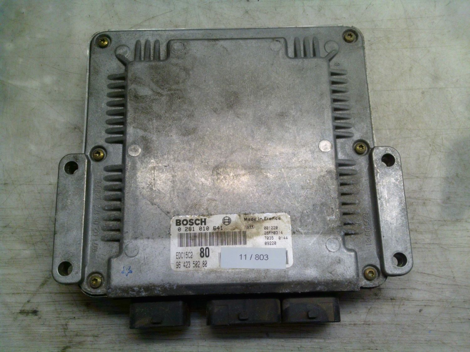 11-803 Centralina Motore Bosch 0 281 010 641 0281010641 96 423 502 80 28FM0314 EDC15C2  CITROEN / PEUGEOT Diesel VARIE