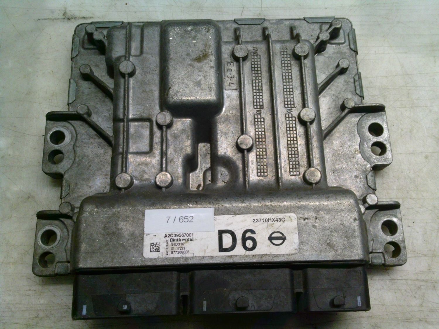 7-652 Centralina Motore Continental 23710HX43C   A2C39567001 D 6 SID310  NISSAN Diesel Qashqai