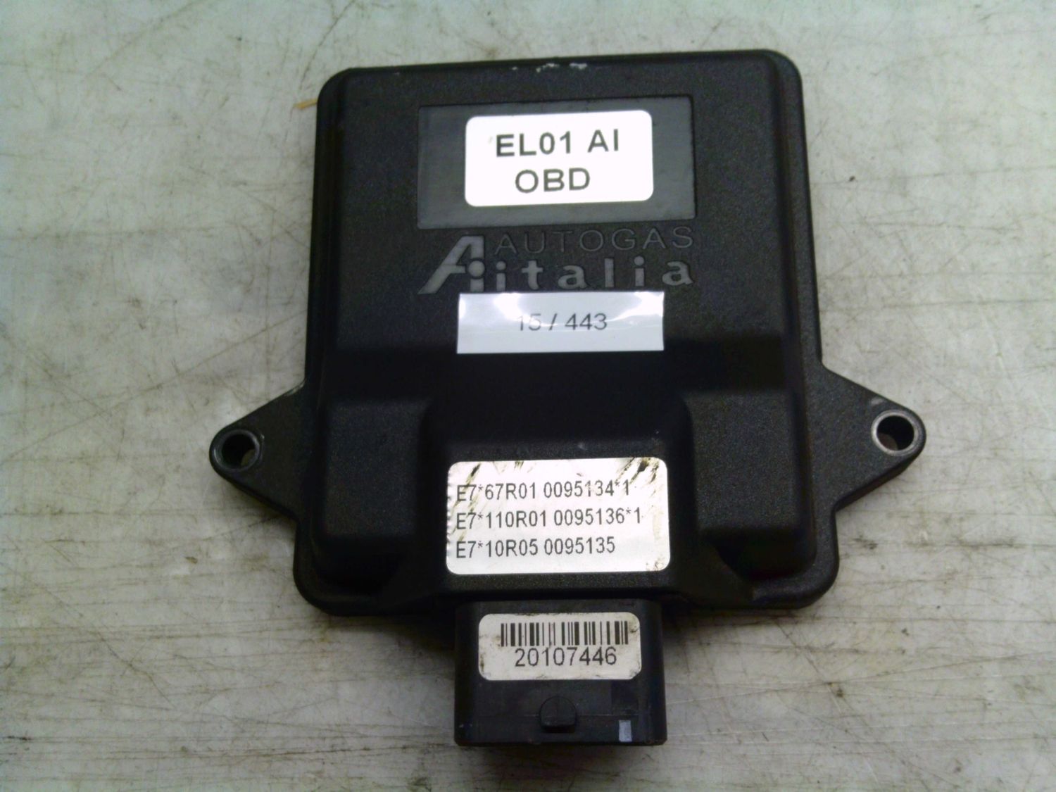15-443 Centralina Gas Gpl Autogas Italia EL01 AI OBD EL01AIOBD 67R01 00951341 110R01 00951361 10R05 0095135    Benzina / Gpl