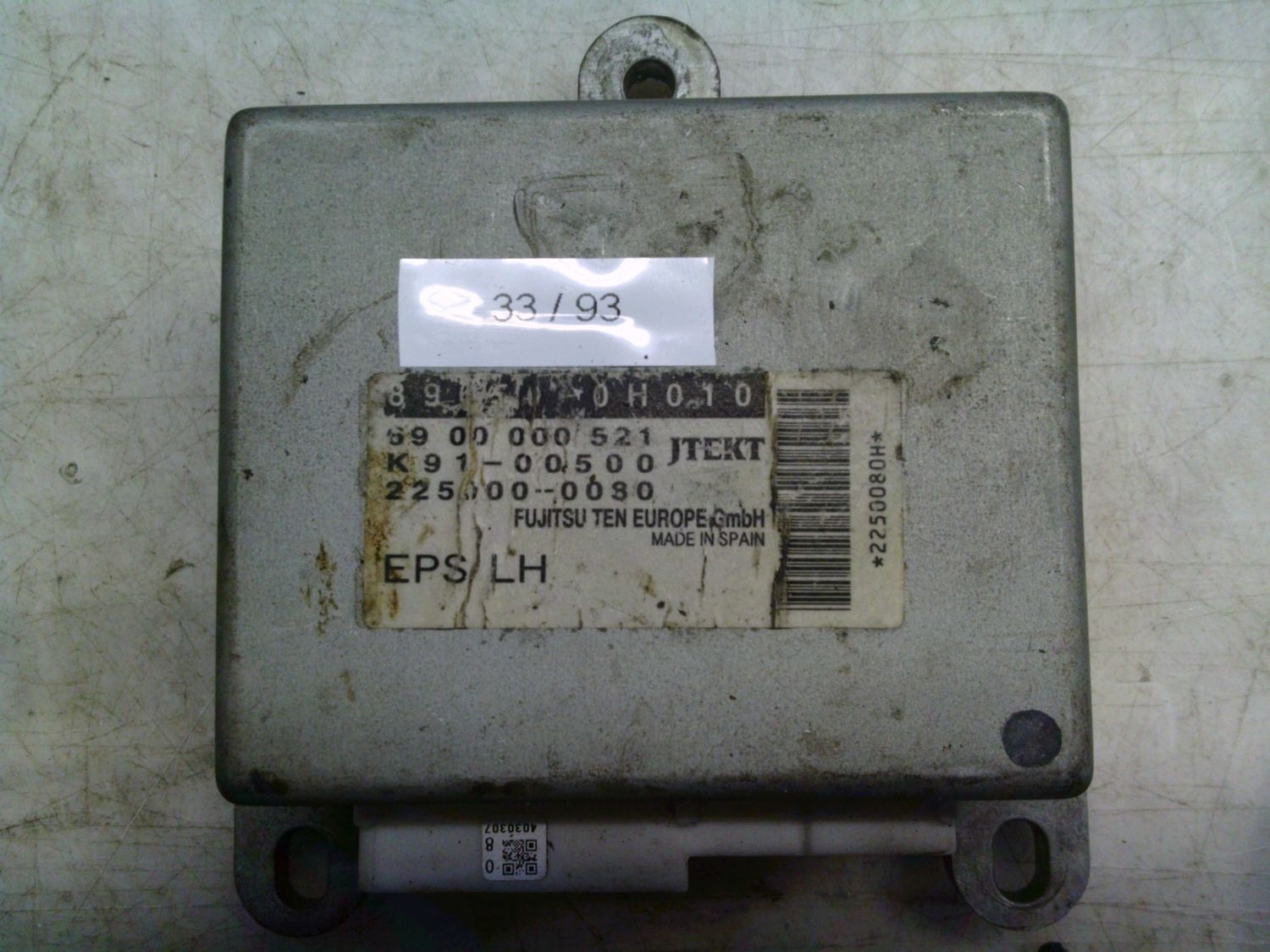 33-93 Centralina Servosterzo / Angolo Sterzata Fujitsu 89650-0H010 896500H010 69 00 000 521 K91-00500 225000-0080  CITROEN  C1_107_Aygo
