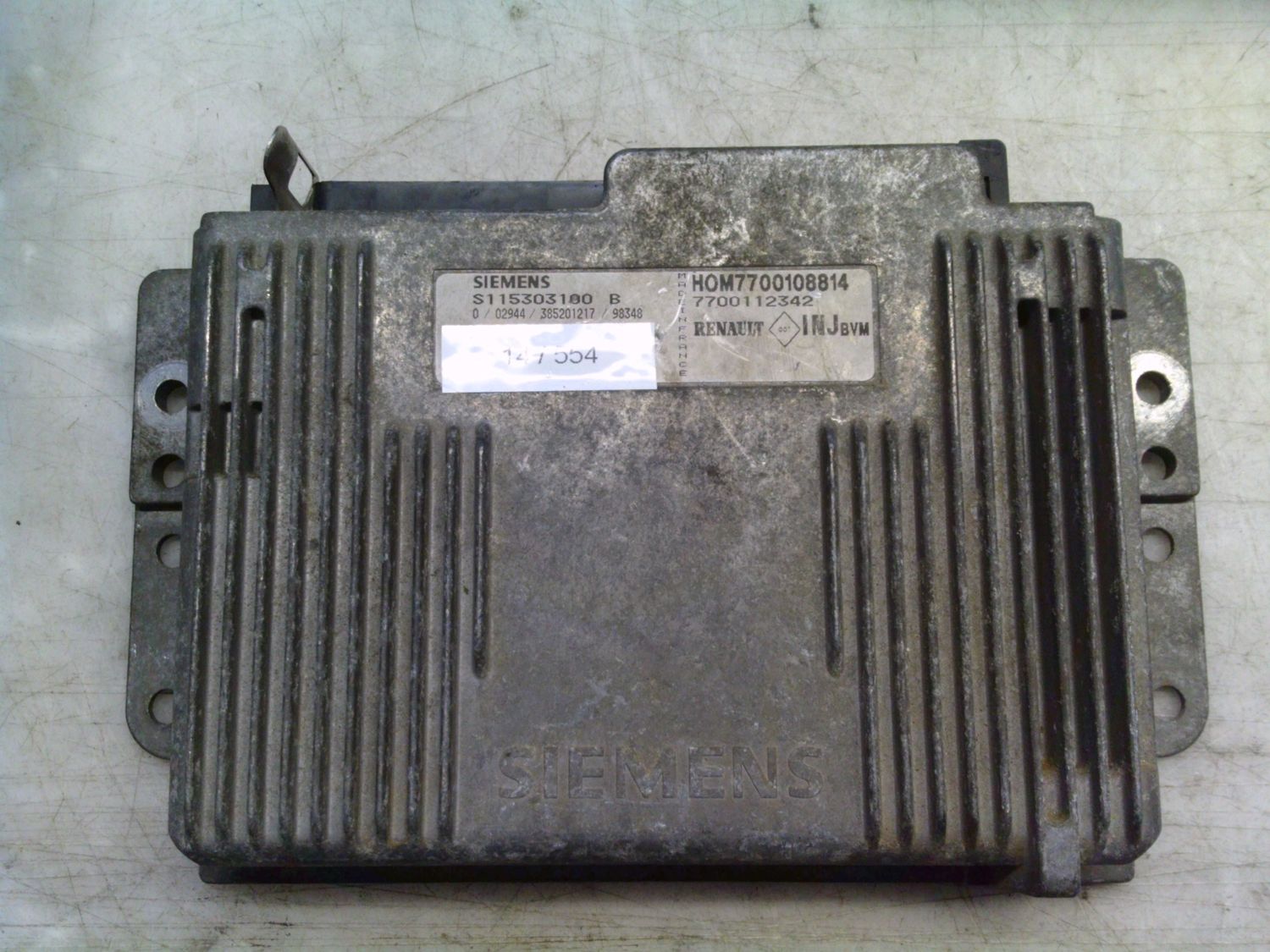 14-554 Centralina Motore Siemens S115303100 B S115303100B HOM 7700108814 7700112342   RENAULT Benzina CLIO