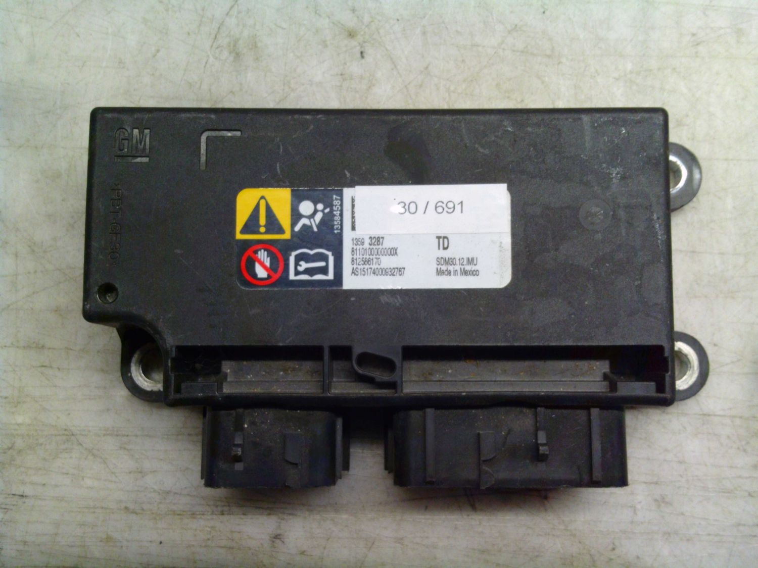 30-691 Centralina Airbag Gm 1359 3287 13593287 SDM30.12IMO     OPEL  Corsa