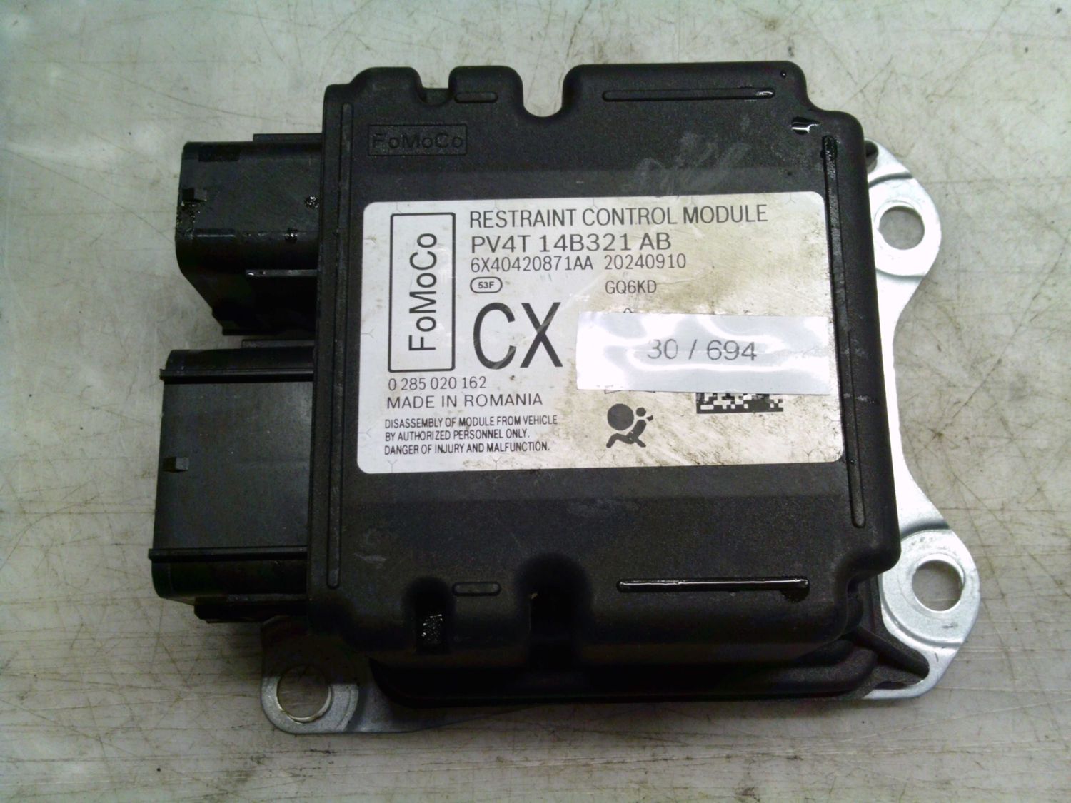 30-694 Centralina Airbag Fomoco 0 285 020 162 0285020162 PV4T 14B321 AB DDJ8A   FORD  PUMA