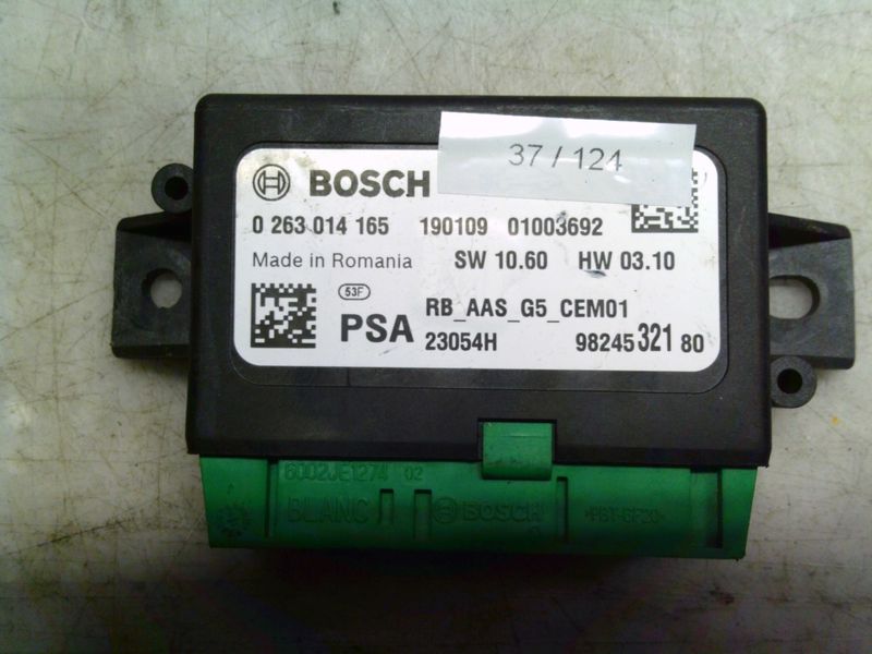 37-124 Centralina Sensori Parcheggio Bosch 0 263 014 165 0263014165 190109 9824532180 SW10.60 HW03.10 CITROEN  C 3