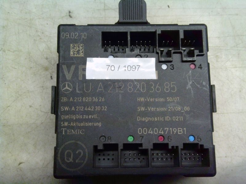 70-1097 Centralina Porte Temic A 212 820 36 85 A2128203685 00404719B1    MERCEDES  CLASSE C