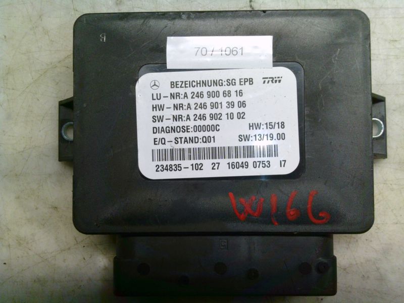 70-1061 Modulo Controllo Freno A Mano Mercedes A 246 900 68 16 A2469006816 A 246 901 39 06    MERCEDES  ML