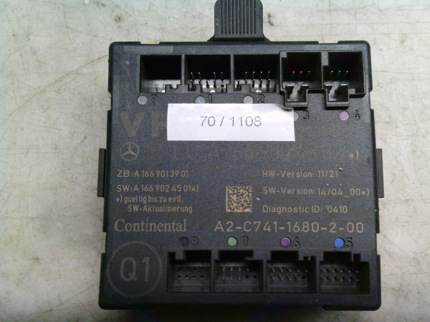 70-1108 Centralina Porte Continental A 166 900 43 02 A1669004302 A2-C741-1680-2-00    MERCEDES  GLA