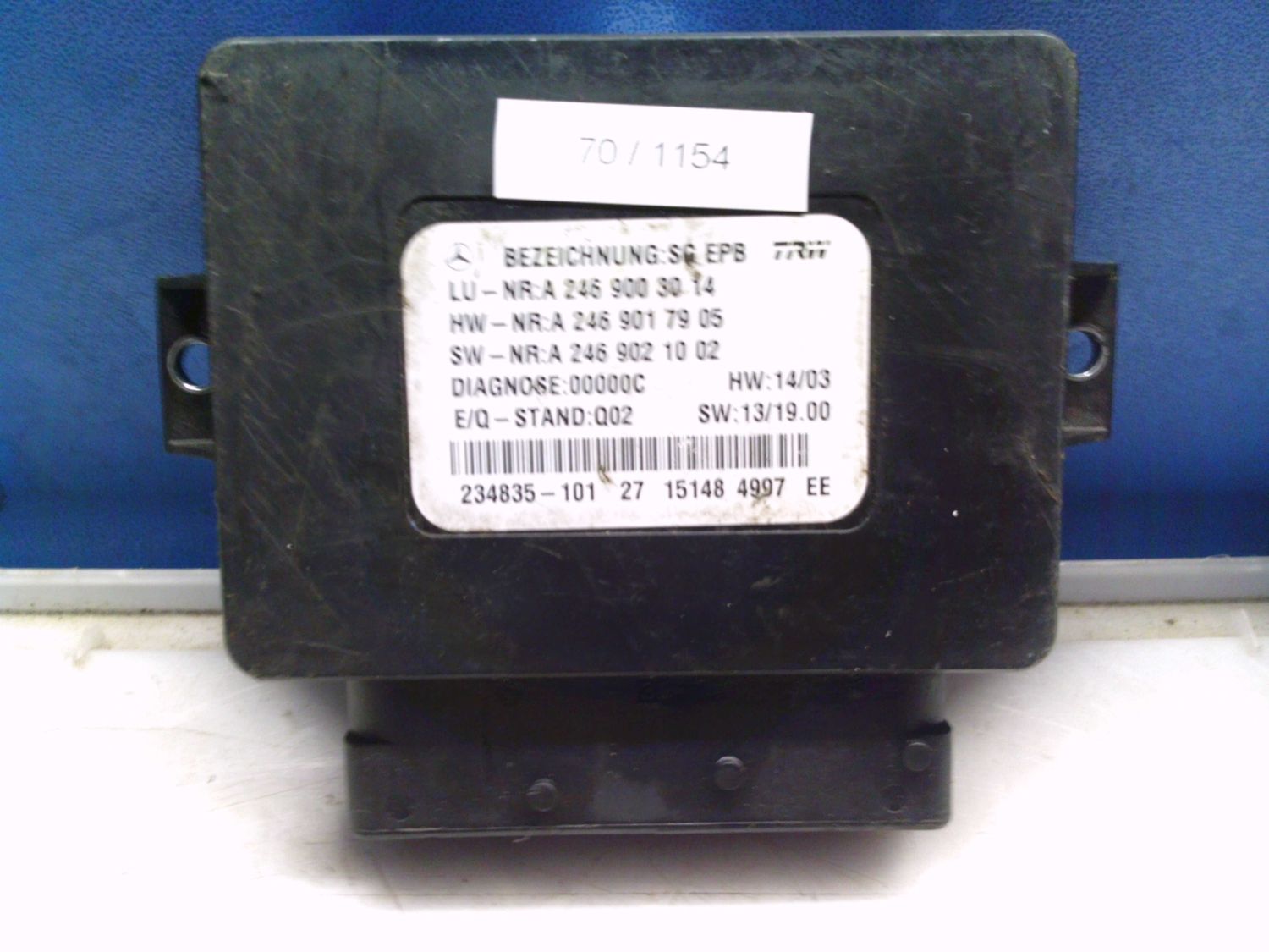 70-1154 Modulo Controllo Freno A Mano Mercedes A 246 900 30 14 A2469003014 A 246 901 79 05 A 246 902 10 02 HW 14/03 SW 13/19.00 MERCEDES  Varie
