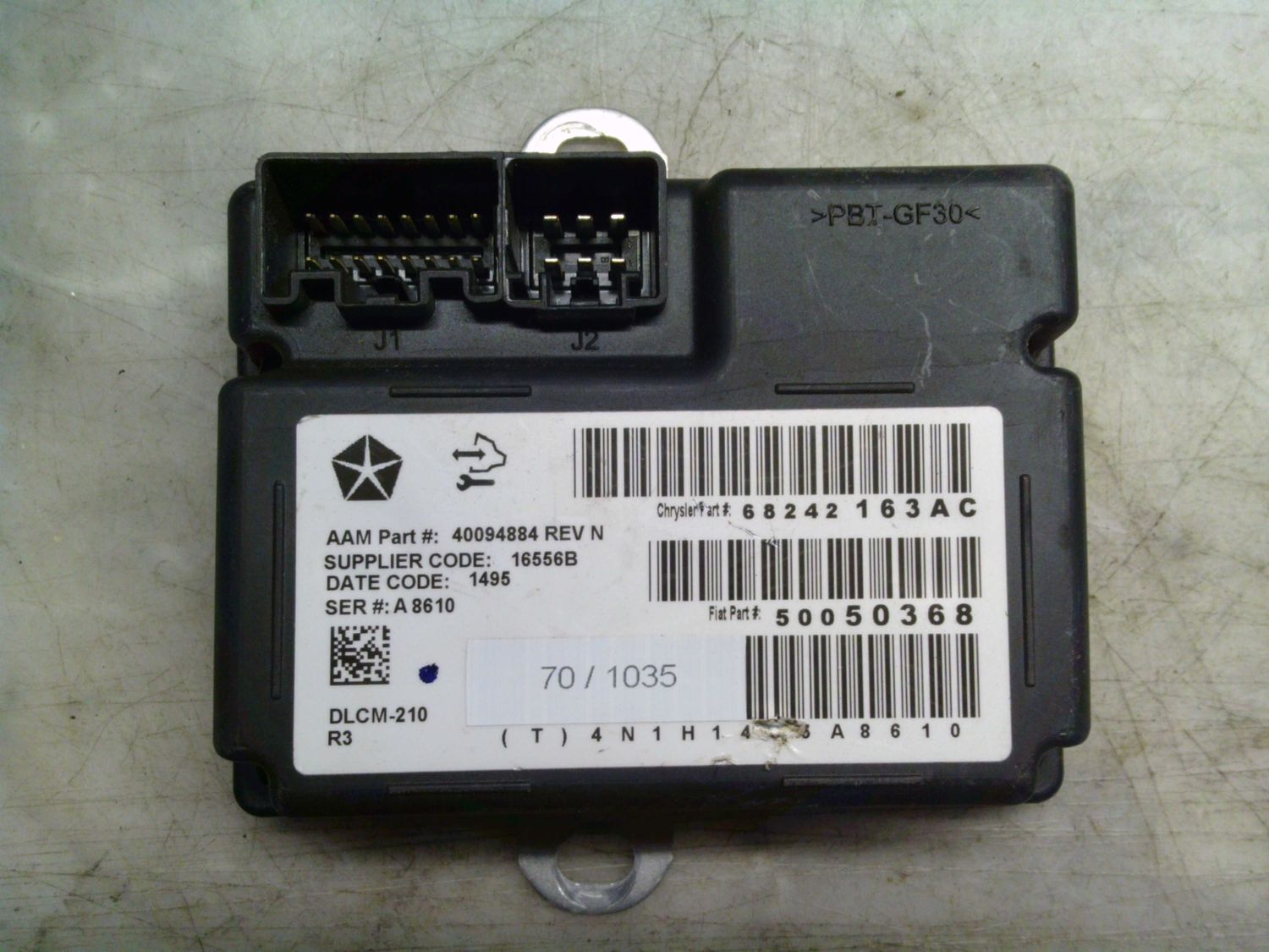 70-1035 Modulo di Controllo Chrysler 40094884   REV N 16556B   JEEP  CHEROKEE