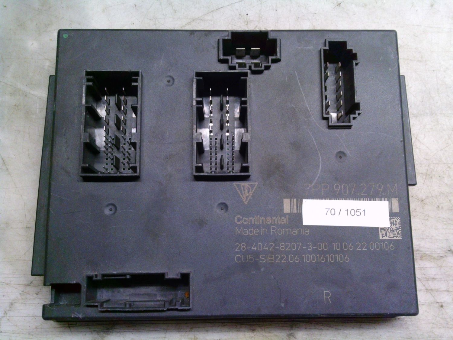 70-1051 Modulo Controllo BCM Continental 7PP 907 279 M 7PP907279M 28-4042-8207-3-00 CU5-SIB22.06.1001610106 R  VOLKSWAGEN  TOUAREG