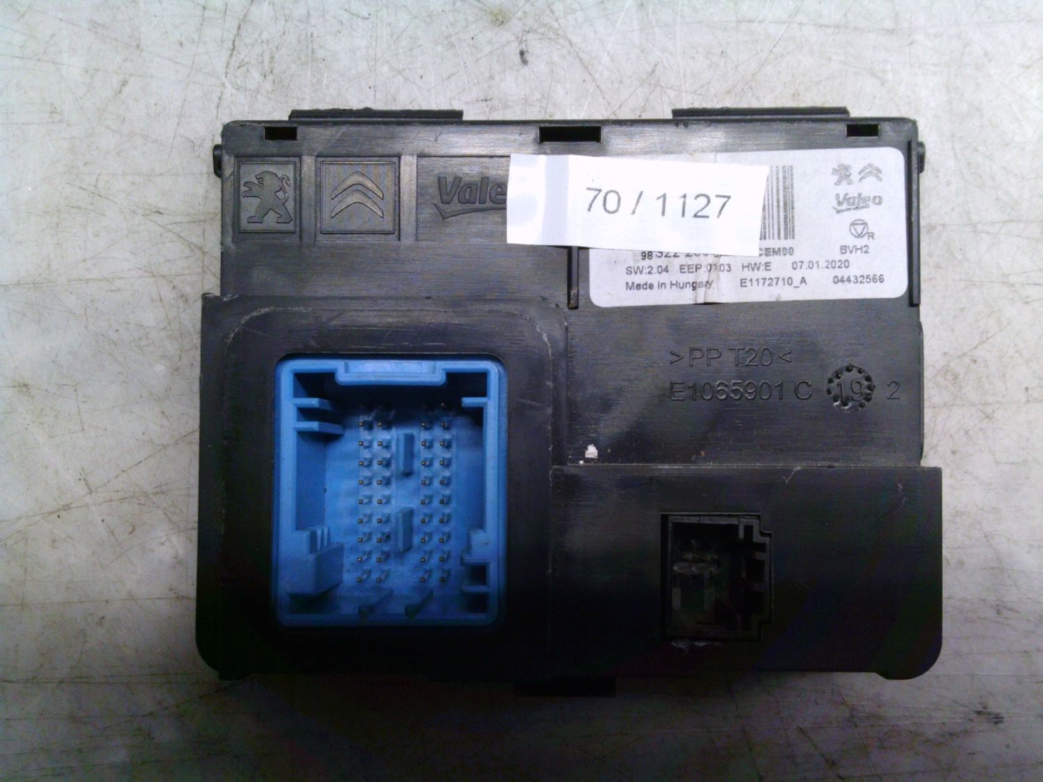 70-1127 Centralina Clima Valeo 9832228080   CEM00 BVH2 SW 02.04 HW E  CITROEN / PEUGEOT  Varie