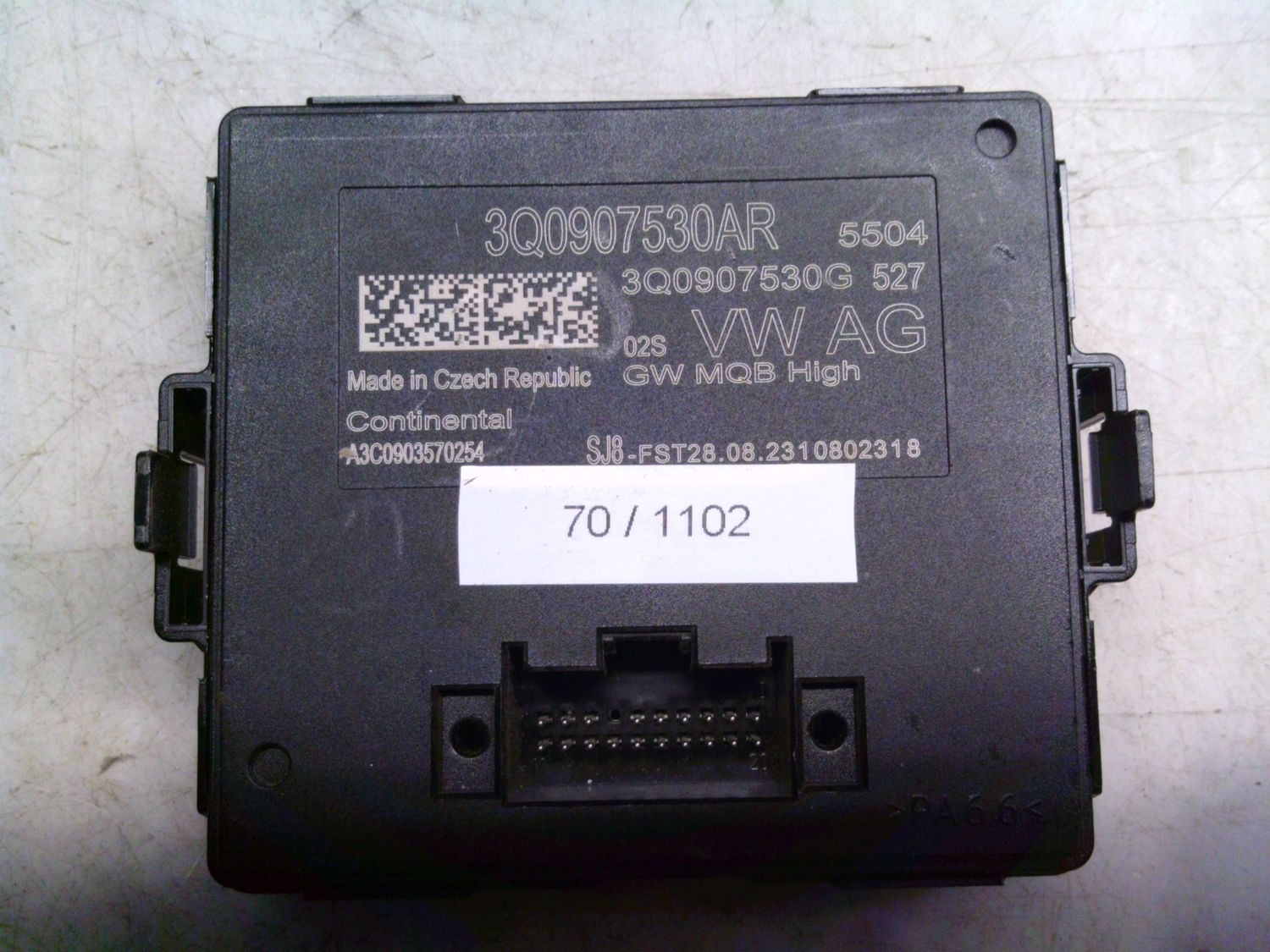 70-1102 Modulo Gateway Continental 3Q0907530G   A3C0903570254 SJ8-FST28.08.2310802318   VOLKSWAGEN  Varie