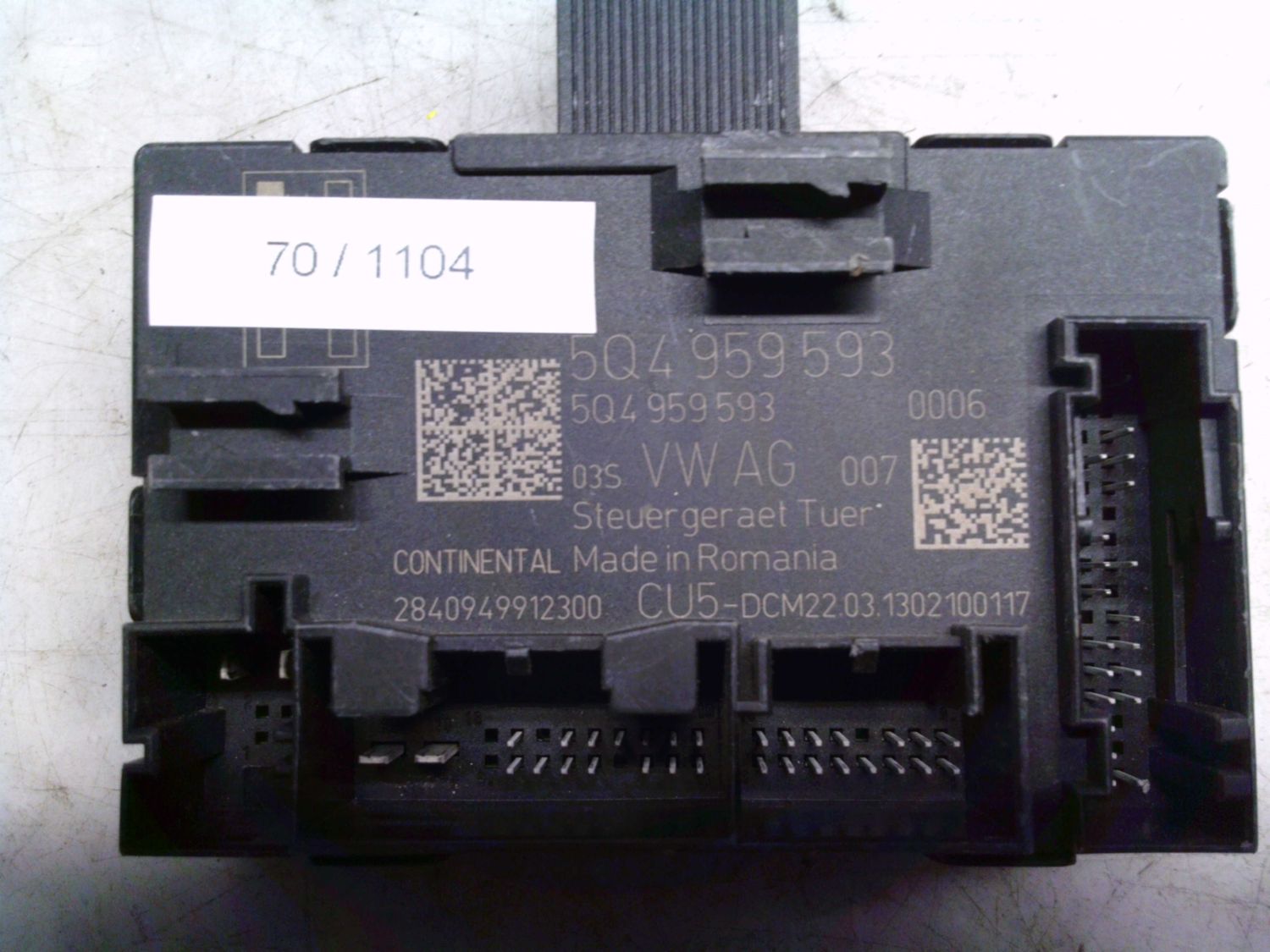 70-1104 Centralina Porte Volkswagen 5Q4 959 593 5Q4959593 CU5    VOLKSWAGEN  GOLF