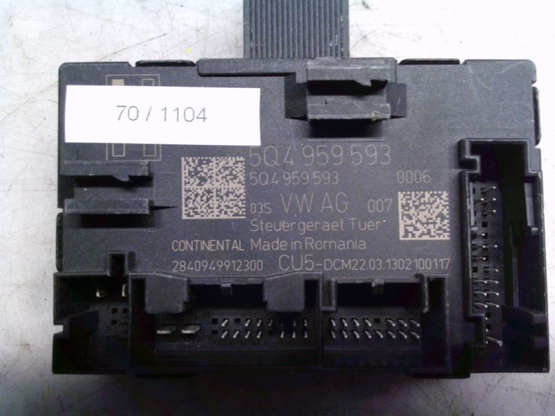 70-1104 Centralina Porte Volkswagen 5Q4 959 593 5Q4959593 CU5    VOLKSWAGEN  GOLF