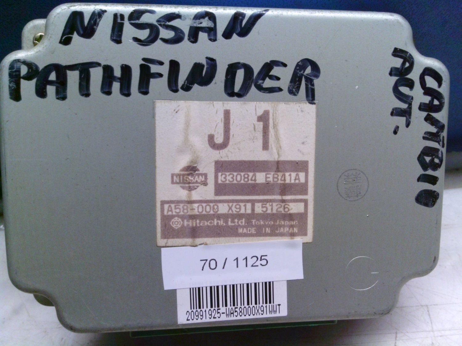 70-1125 Modulo Di Controllo Hitachi 33084 EB41A 33084EB41A A58-000 X91 5126 J 1  NISSAN  Pathfinder