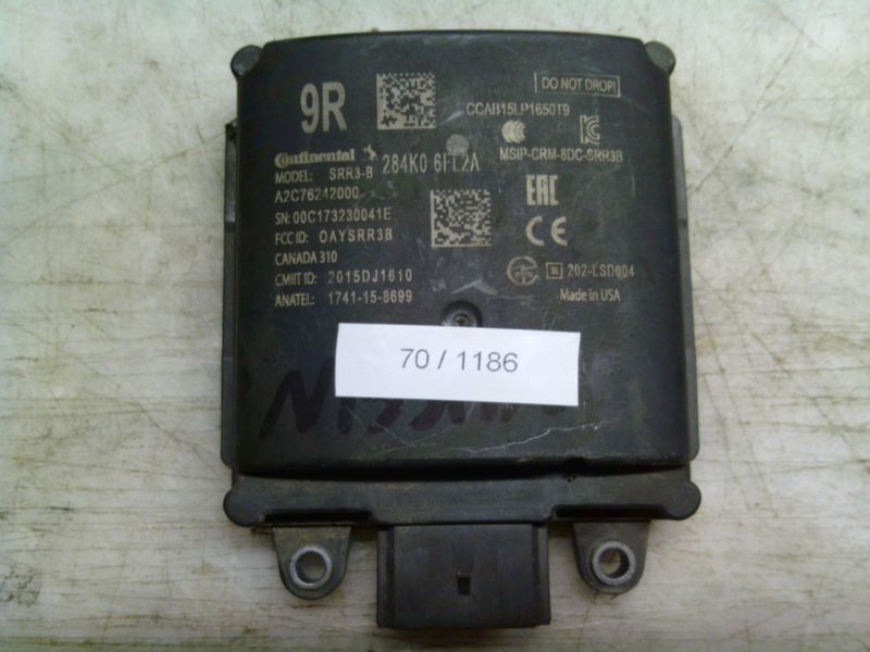 70-1186 Modulo Radarsensor Continental A2C76242000   284K0 6FL2A CCAB15LP1650T9 1741-15-8699  NISSAN  QASHQAI