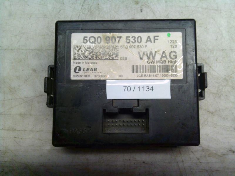 70-1134 Modulo Gateway Lear 5Q0 907 530 AF 5Q0907530AF 5Q0 907 530 F LCE-RAB14.07   VOLKSWAGEN  GOLF